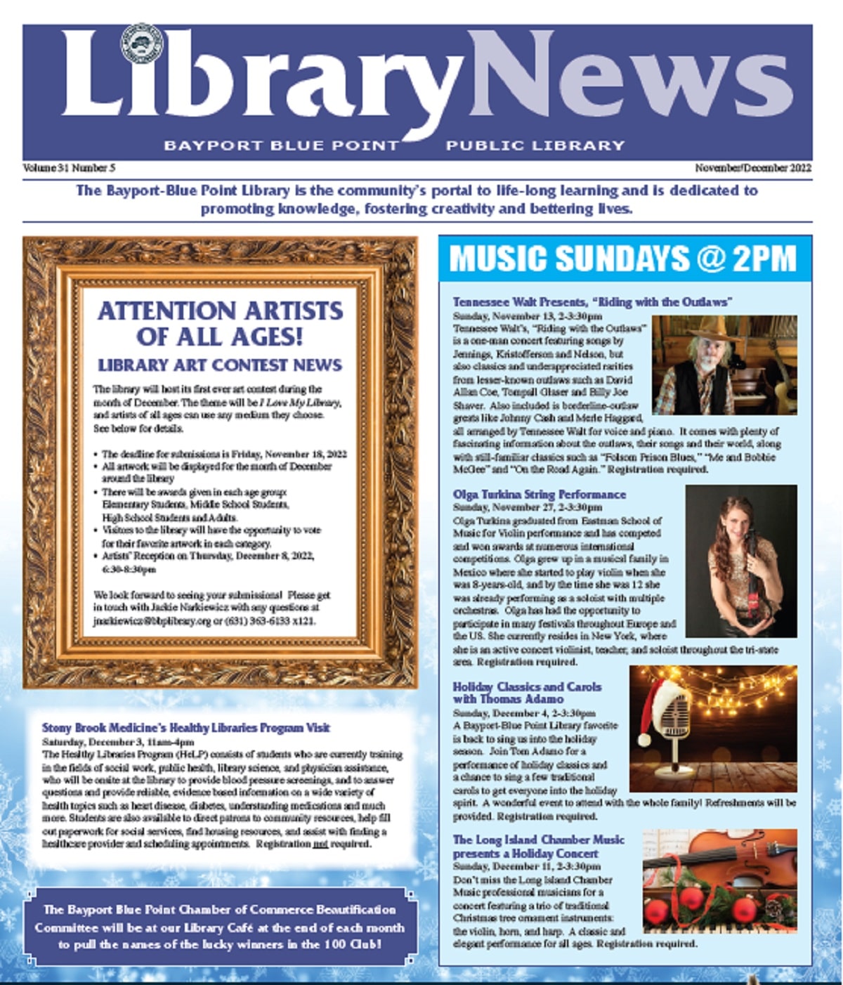 November/December 2022 BayportBlue Point Library