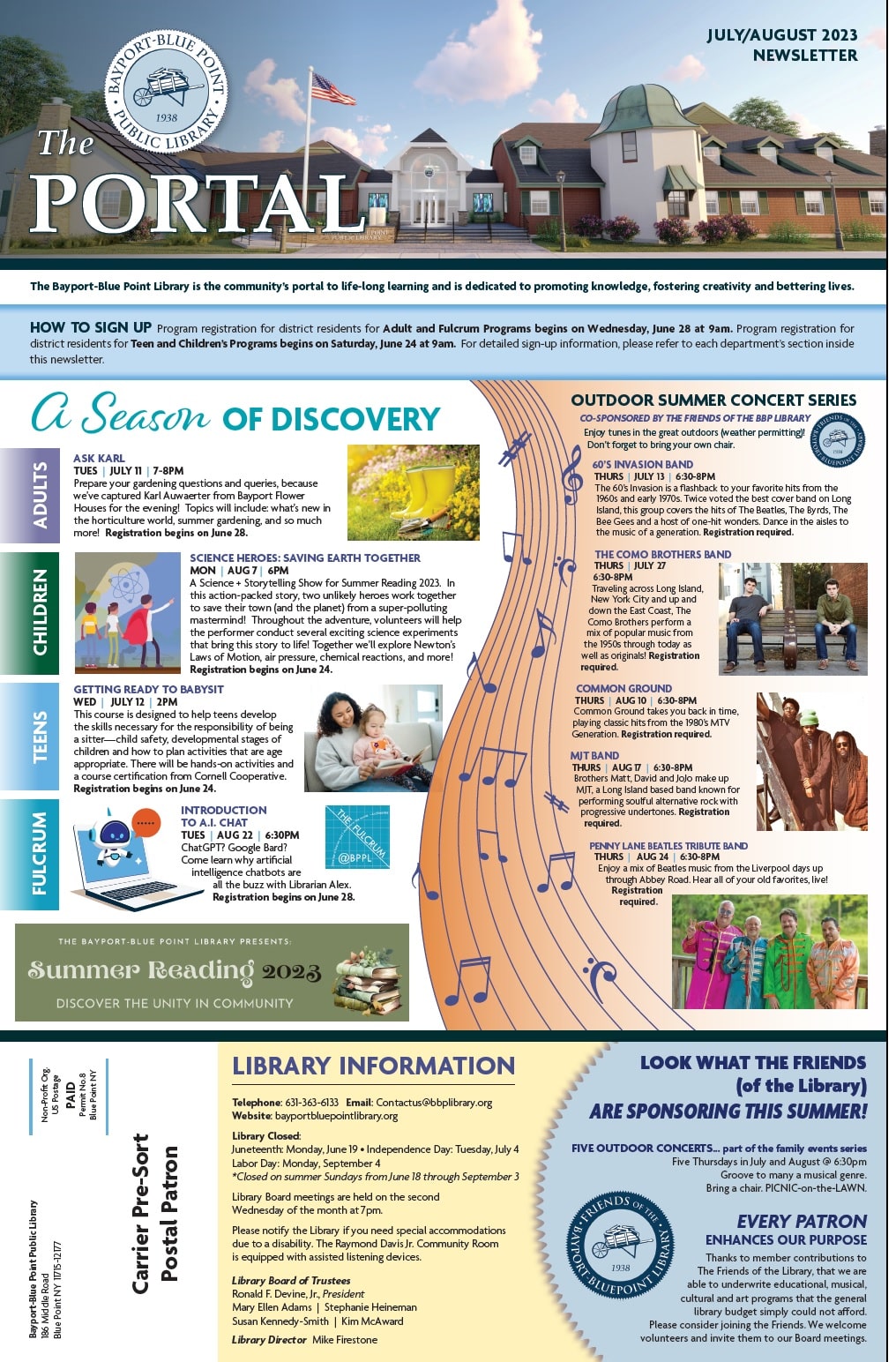July/August 2023 BayportBlue Point Library