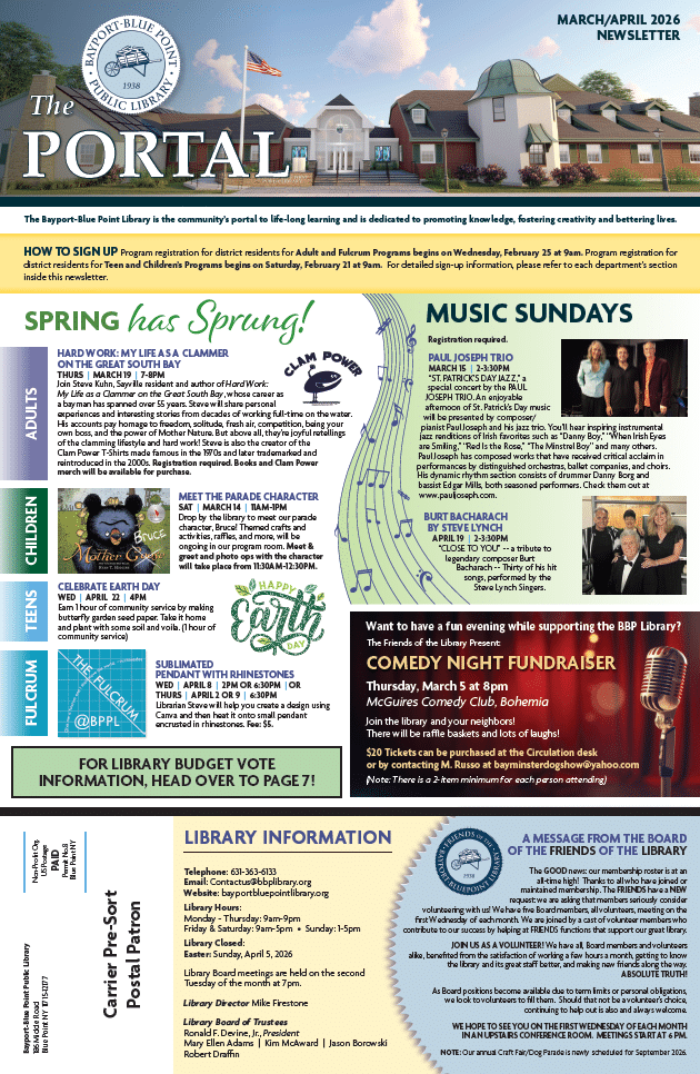 picture of the March/April newsletter cover page