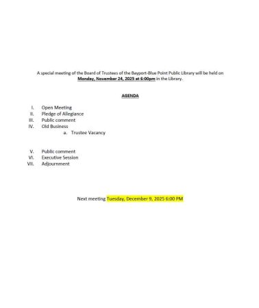 November 2025 board packet